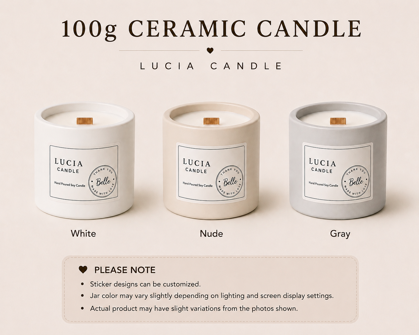 Ceramic jar 100g